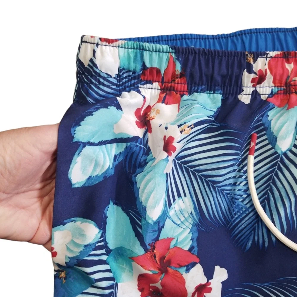 Tommy Bahama Men’s Blue Tropical Naples Monterosso Beach Swim Trunk Sz.‎ L NWOT